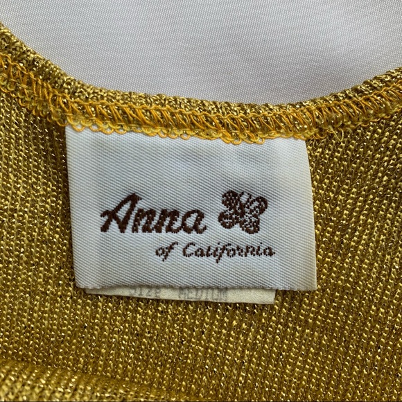 VTG Ana California Gold Knit Sleeveless Top - Picture 6 of 15
